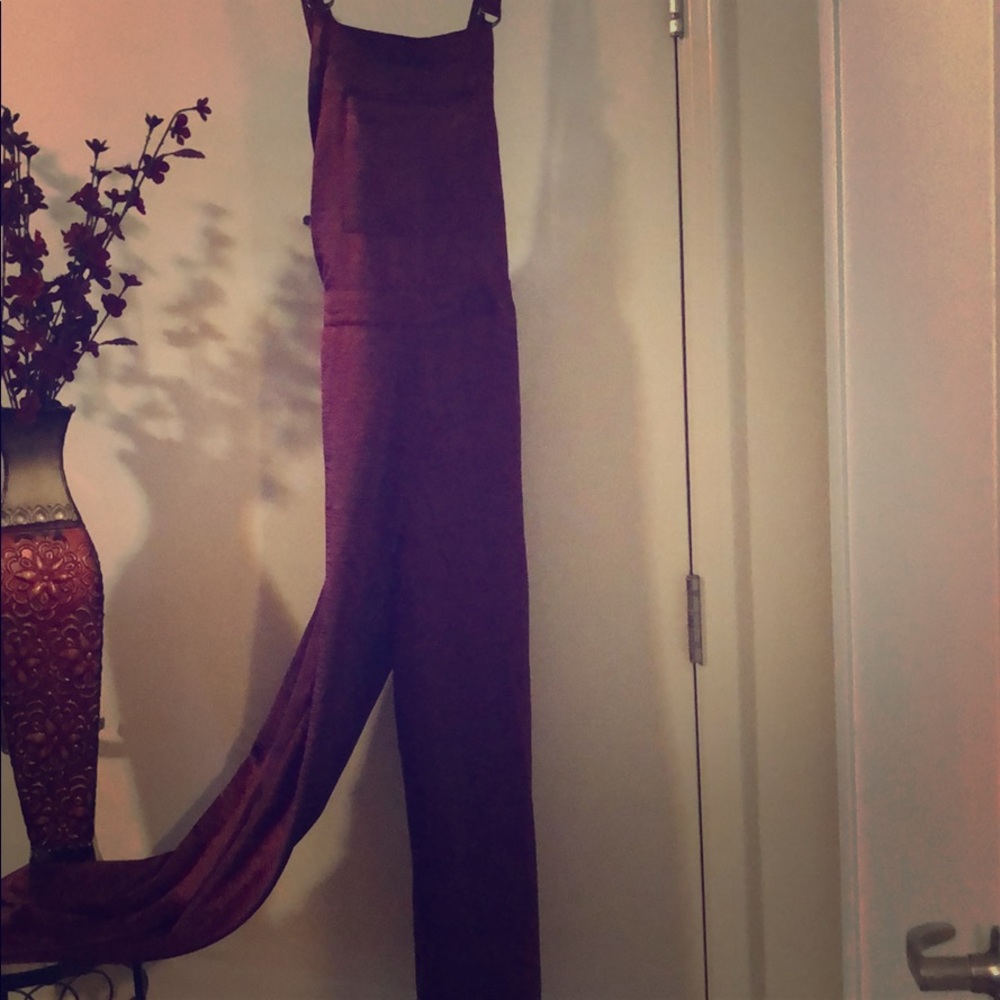 Burgundy jumpsuit